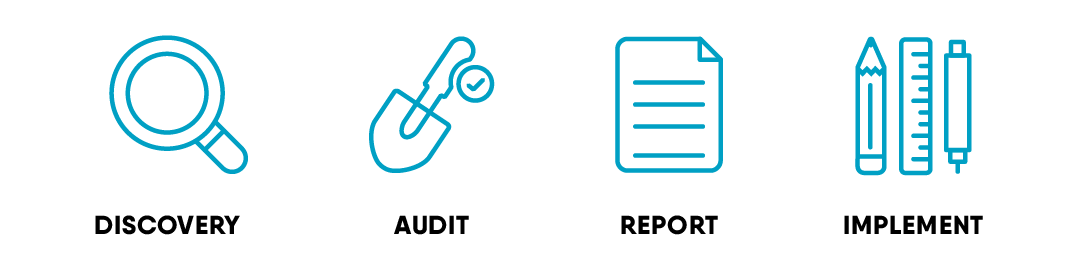 Proven process icons with type